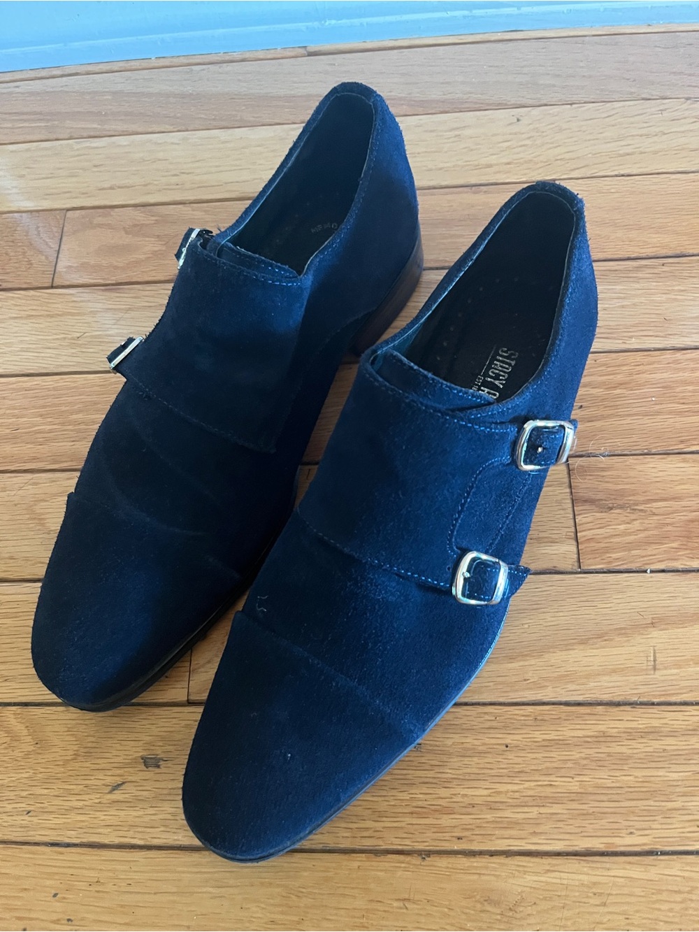 Men's Navy Suede Oxfords
